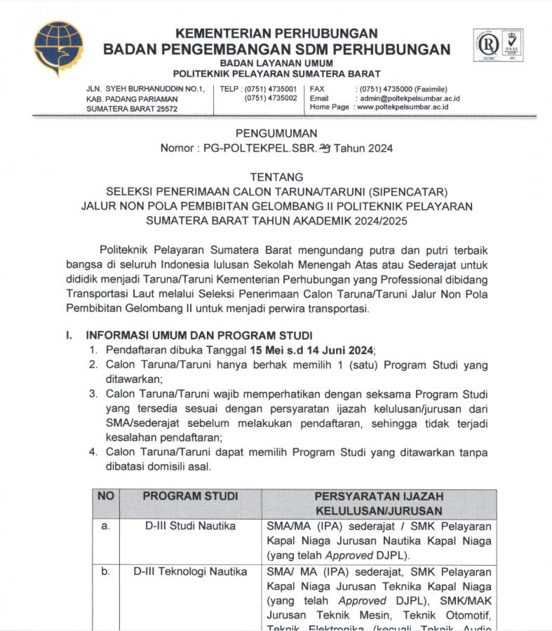 Pembukaan Sipencatar Mandiri Gelombang 2 Tahun 2024