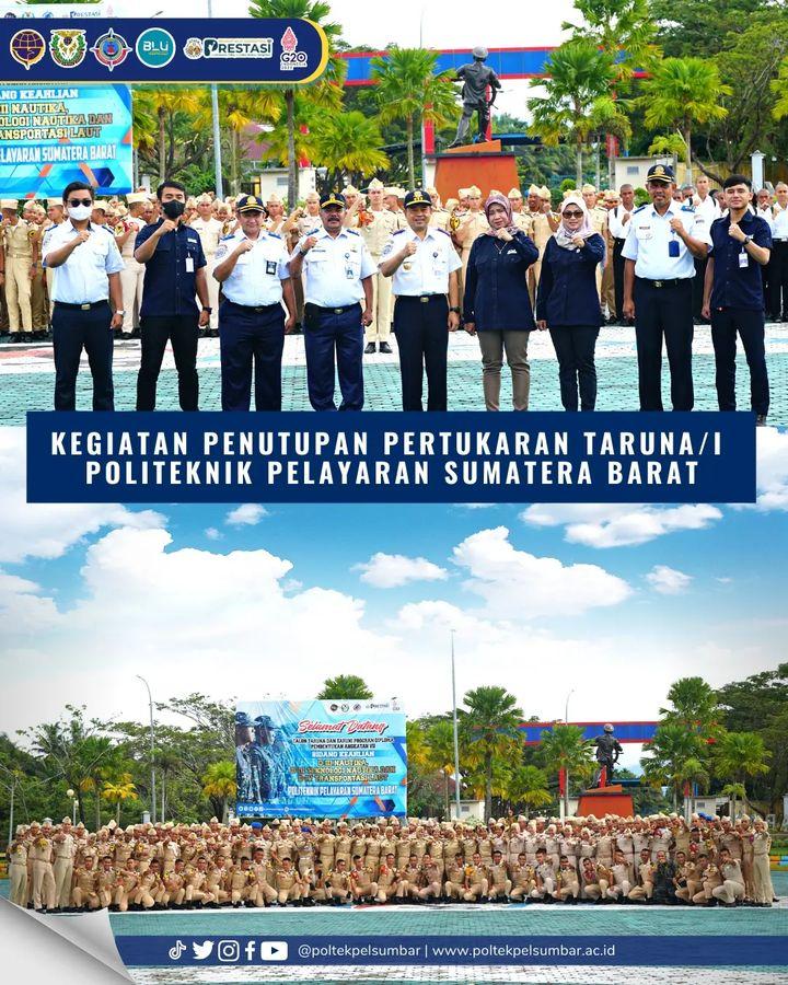 POLTEKPEL SUMBAR TUTUP KEGIATAN PERTUKARAN TARUNA DENGAN POLTEKPEL SURABAYA DAN POLTEKTRANS SDP PALEMBANG