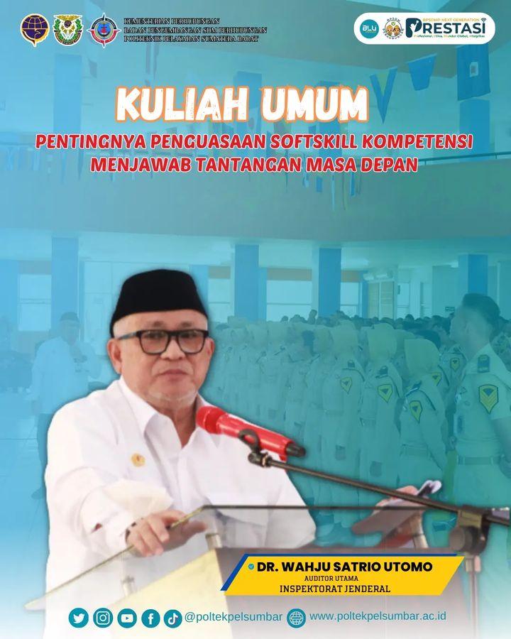 AUDITOR AHLI IRJEN KEMENHUB SAMPAIKAN KULIAH UMUM UNTUK TARUNA/I POLTEKPEL SUMBAR