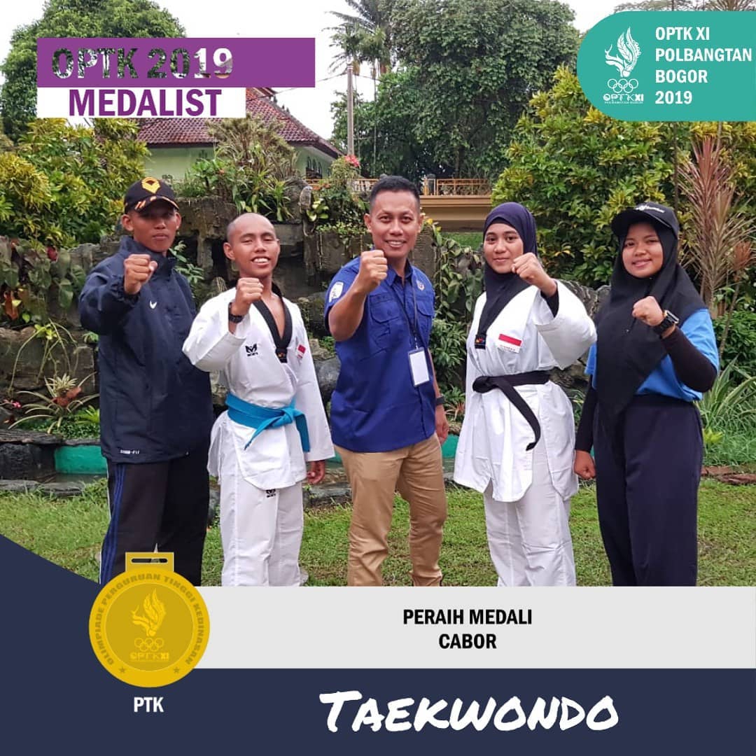 TARUNA & TARUNI POLTEKPEL SUMBAR JUARA I DAN II TAEKWONDO OPTK 2019