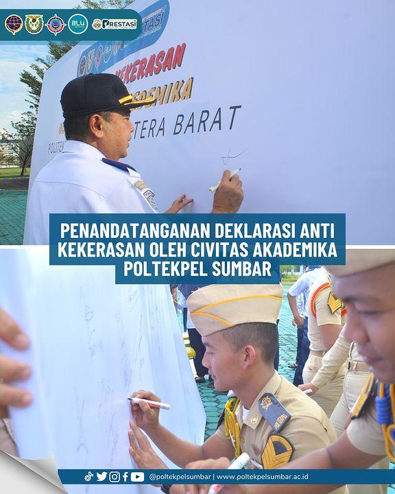 POLTEKPEL SUMBAR GELAR UPACARA DEKLARASI ANTI KEKERASAN