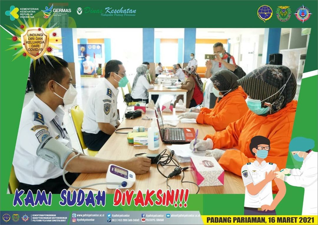 PELAKSANAAN VAKSIN TAHAP I & II DI POLTEKPEL SUMBAR